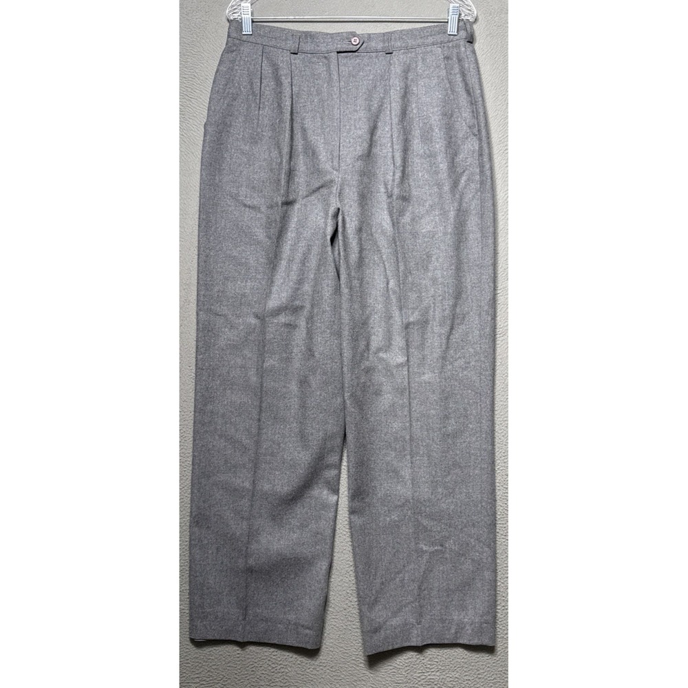 Vtg Giorgio Sant'Angelo 100% Merino Wool Tweed Dress Pants Womens‎ Sz 16 (32x30)